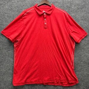 Tommy Bahama Polo Shirt Men's Size XXL Red Short Sleeve Cotton Emfielder Casual